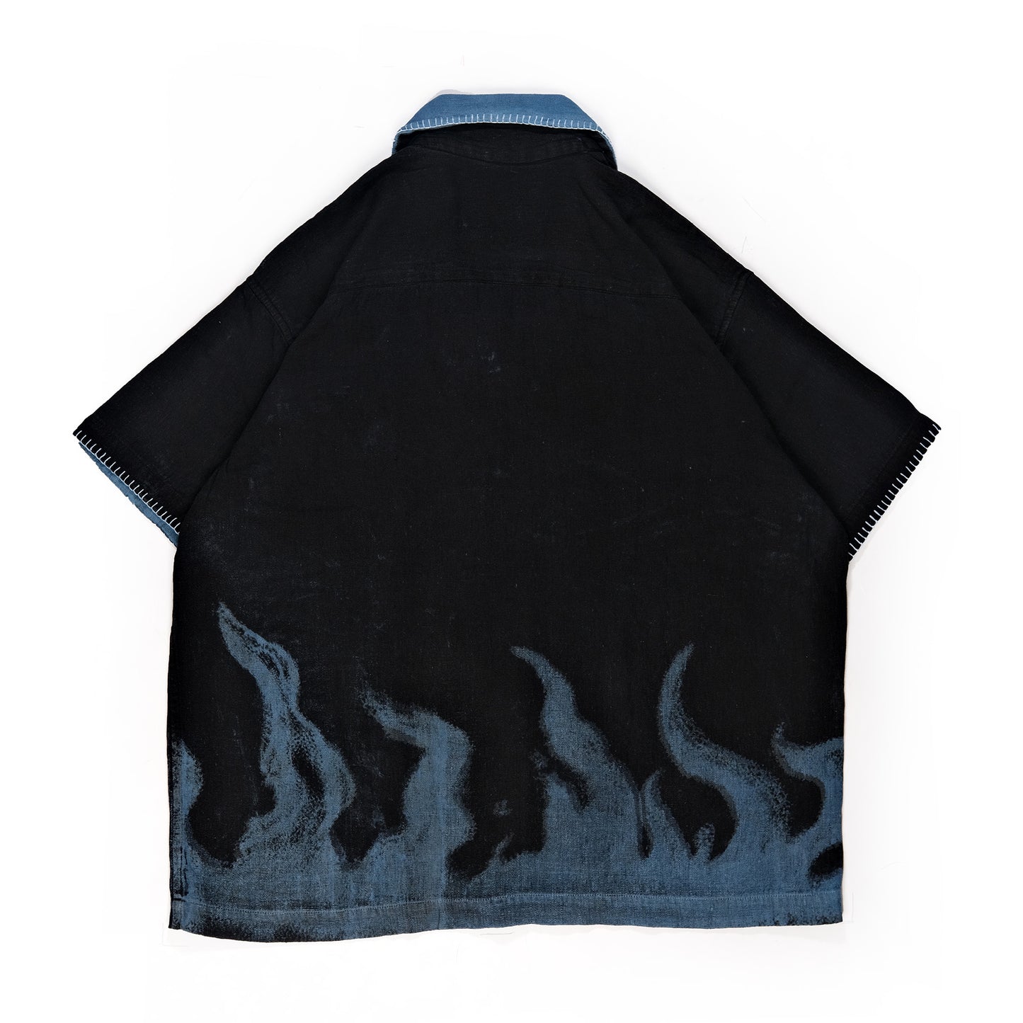 Flame shirt in "Neon Indigo"