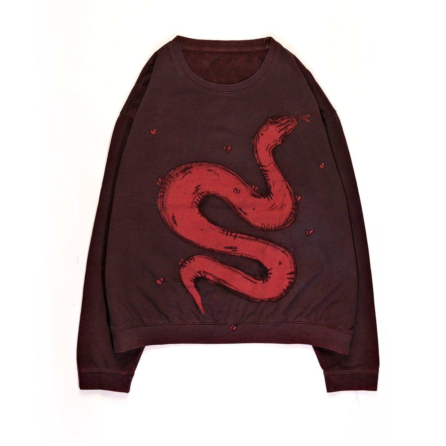 Serpent Crewneck in Purple Blood