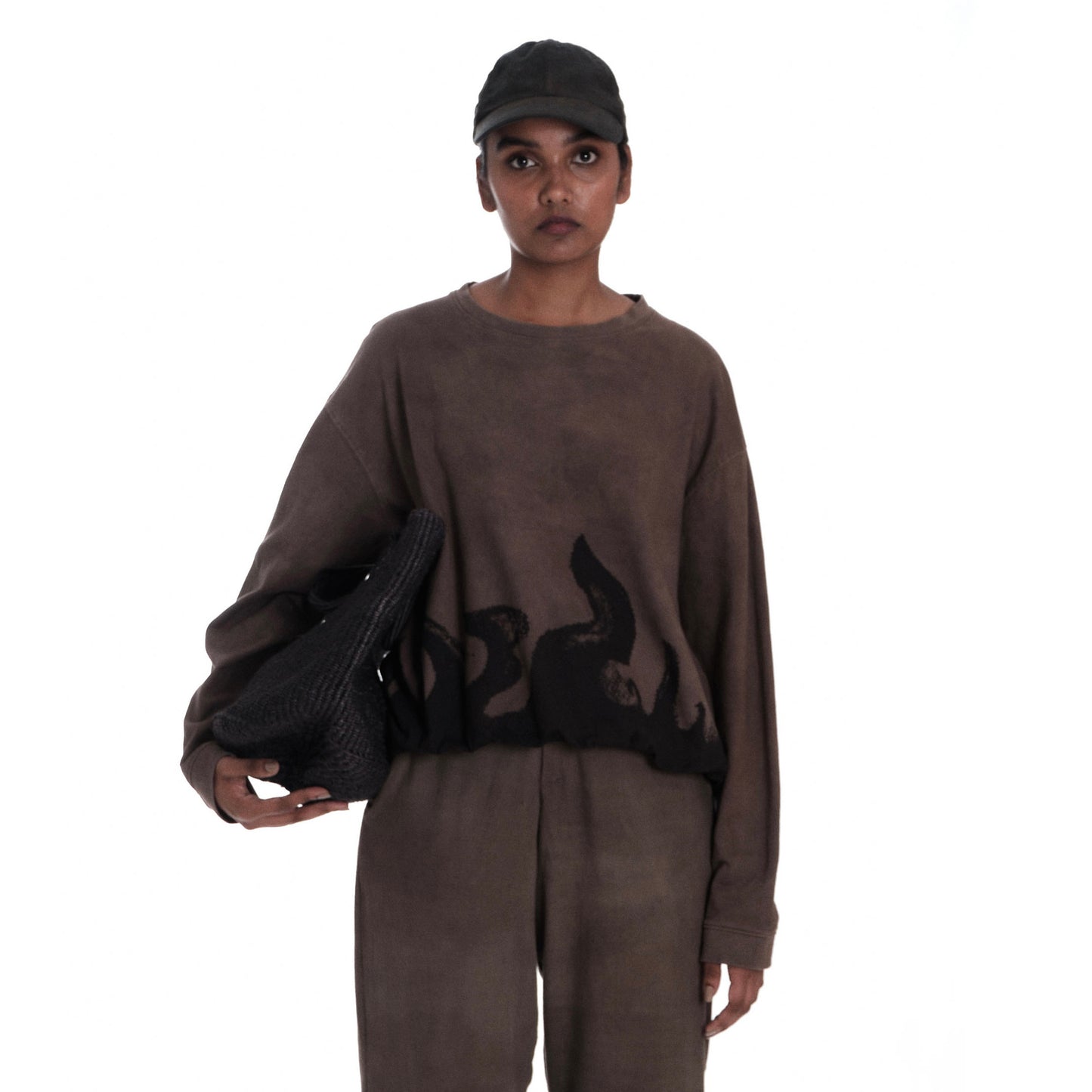 Bakr baobab basket in Rust black