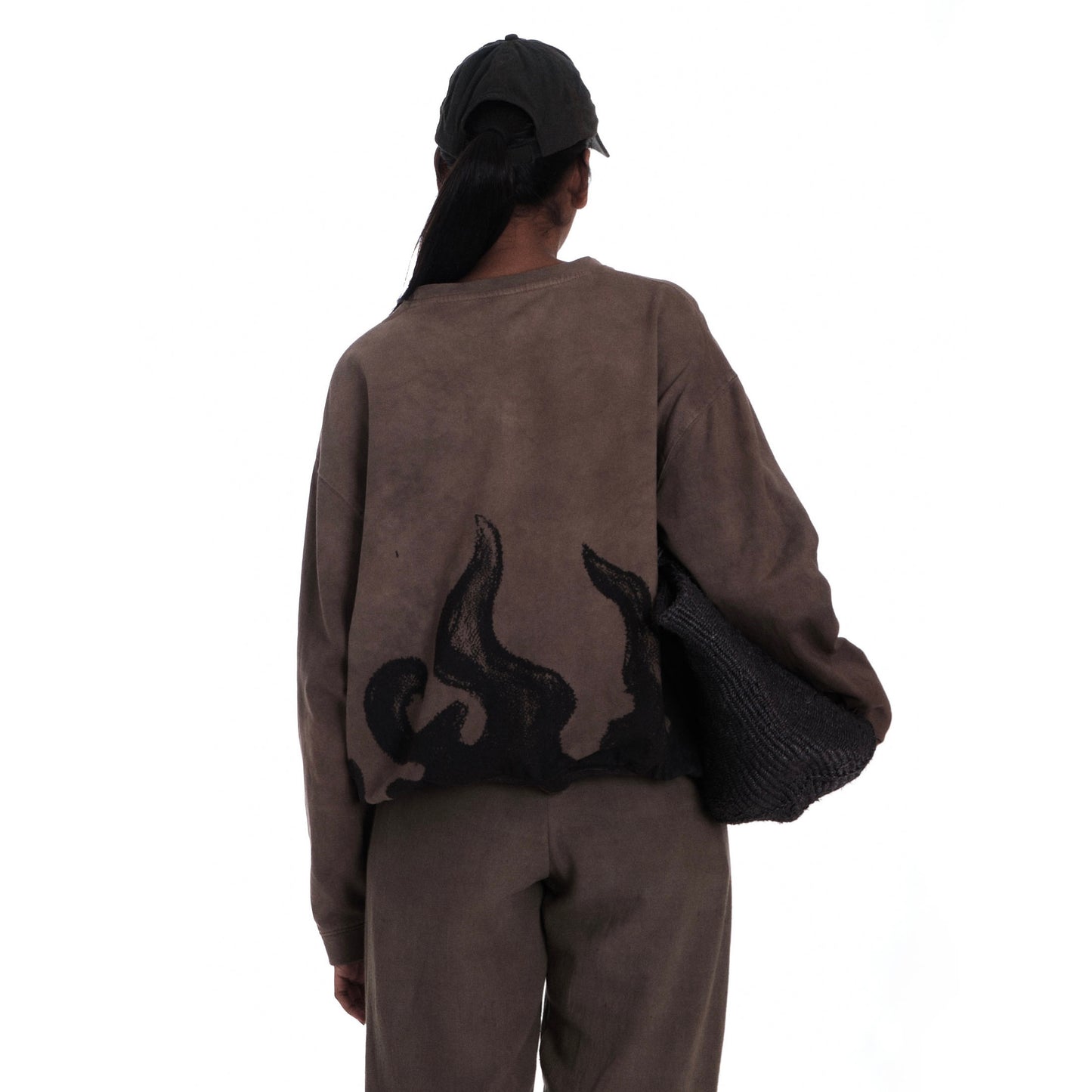 Bakr baobab basket in Rust black
