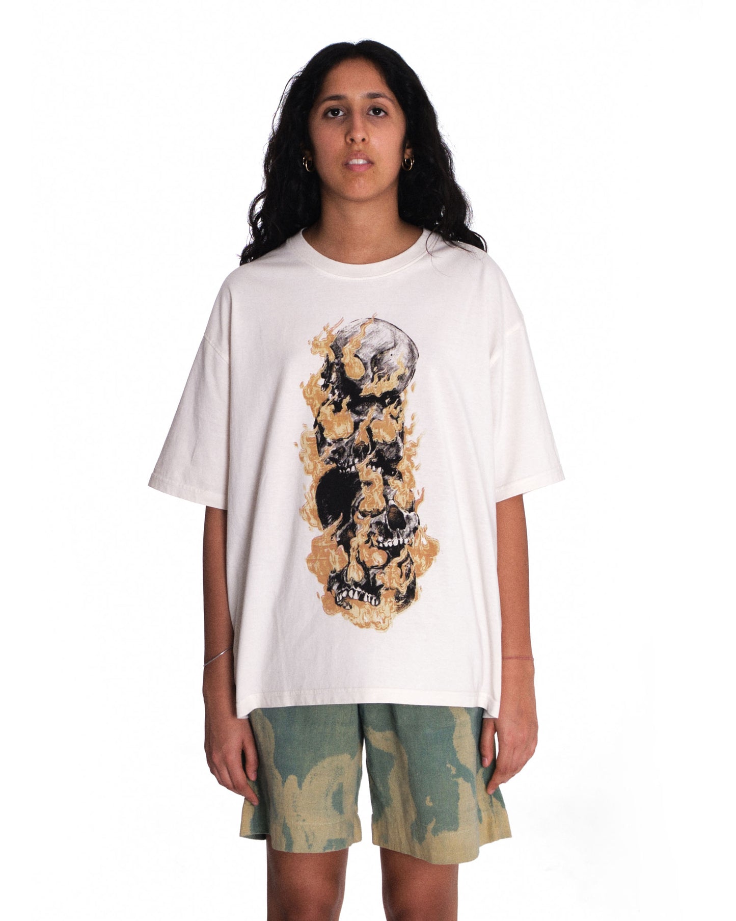 Fire Skull In “ Natural Ecru”