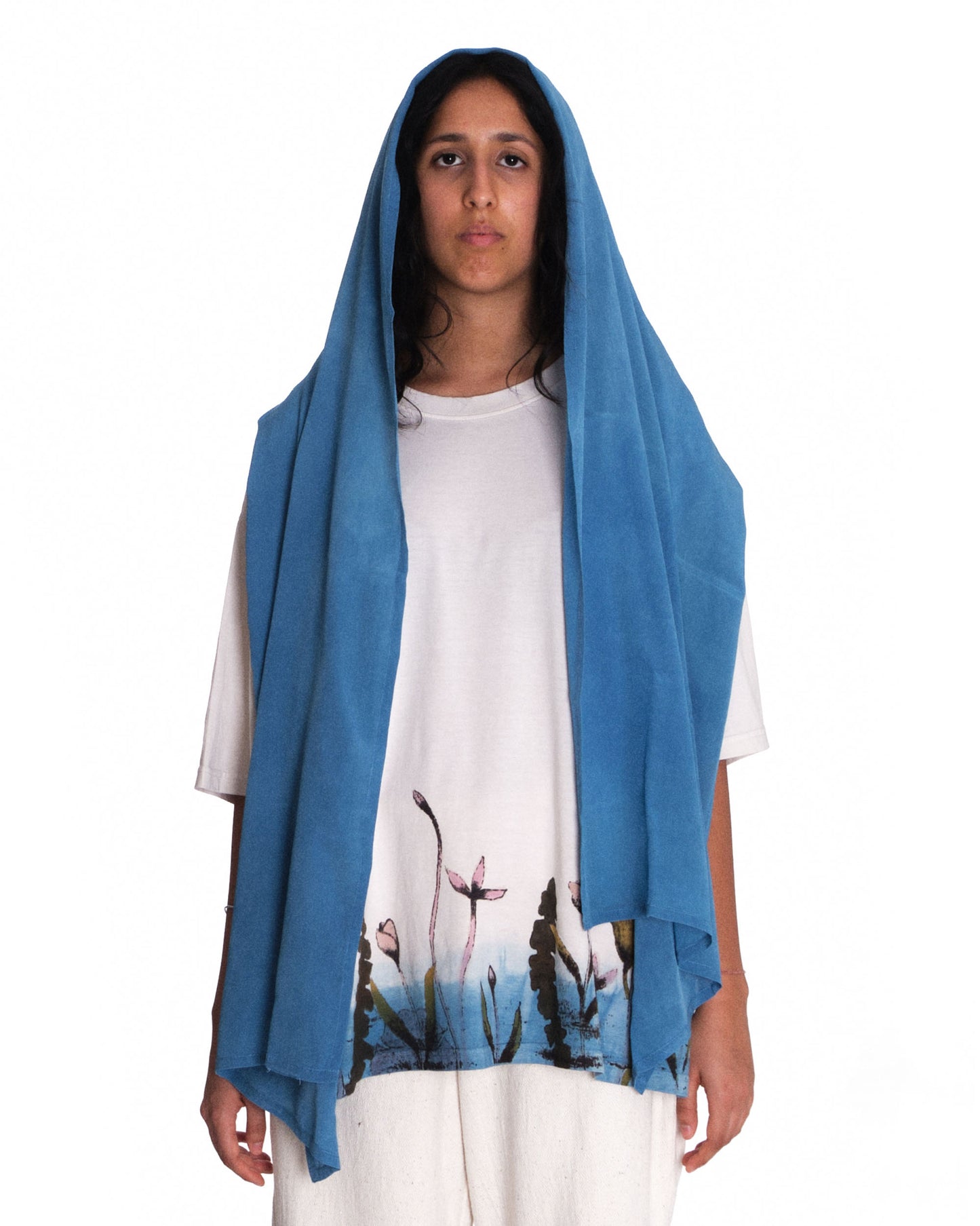 Silk Stole In “ Indigo Ice”