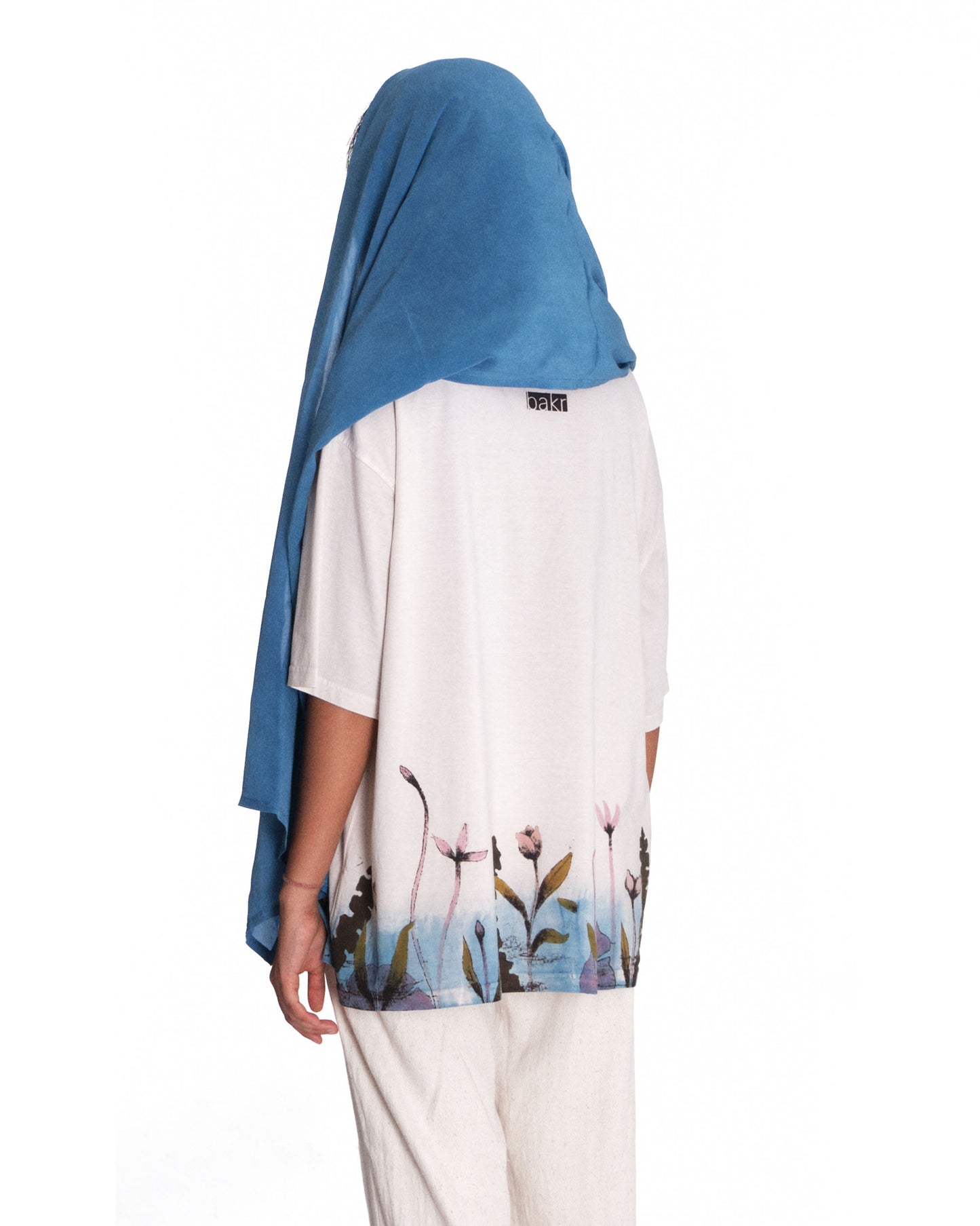 Silk Stole In “ Indigo Ice”