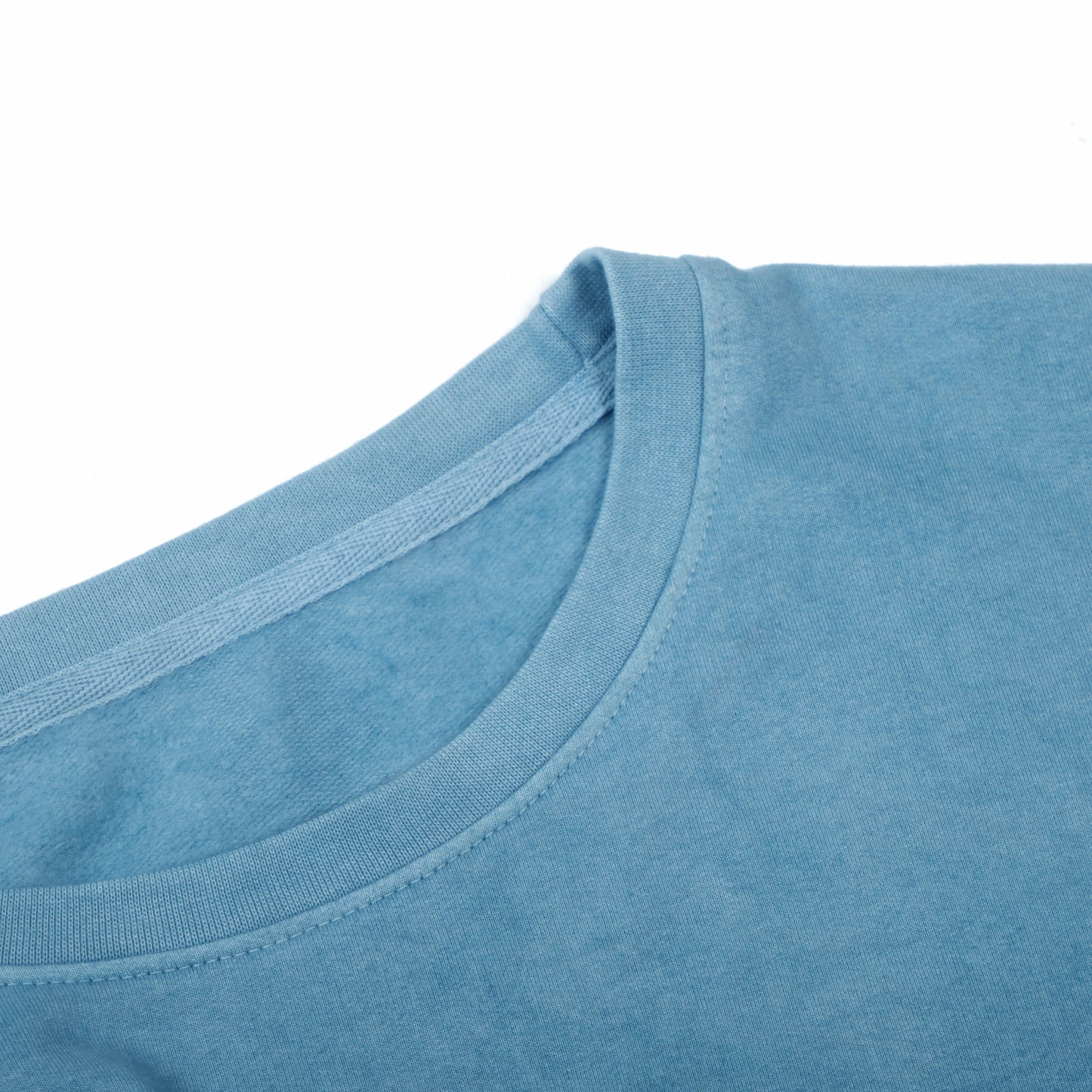 oversized organic cotton crew neck in light indigo