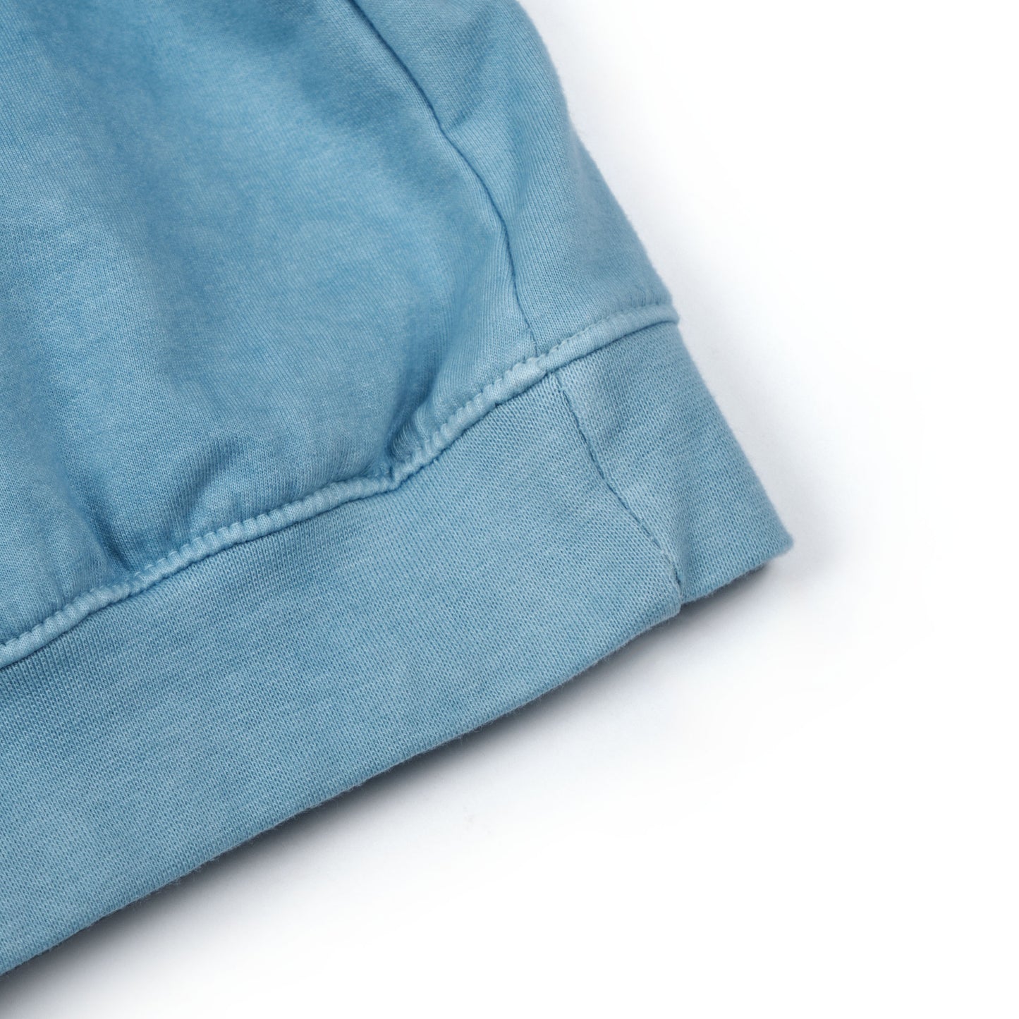 oversized organic cotton crew neck in light indigo