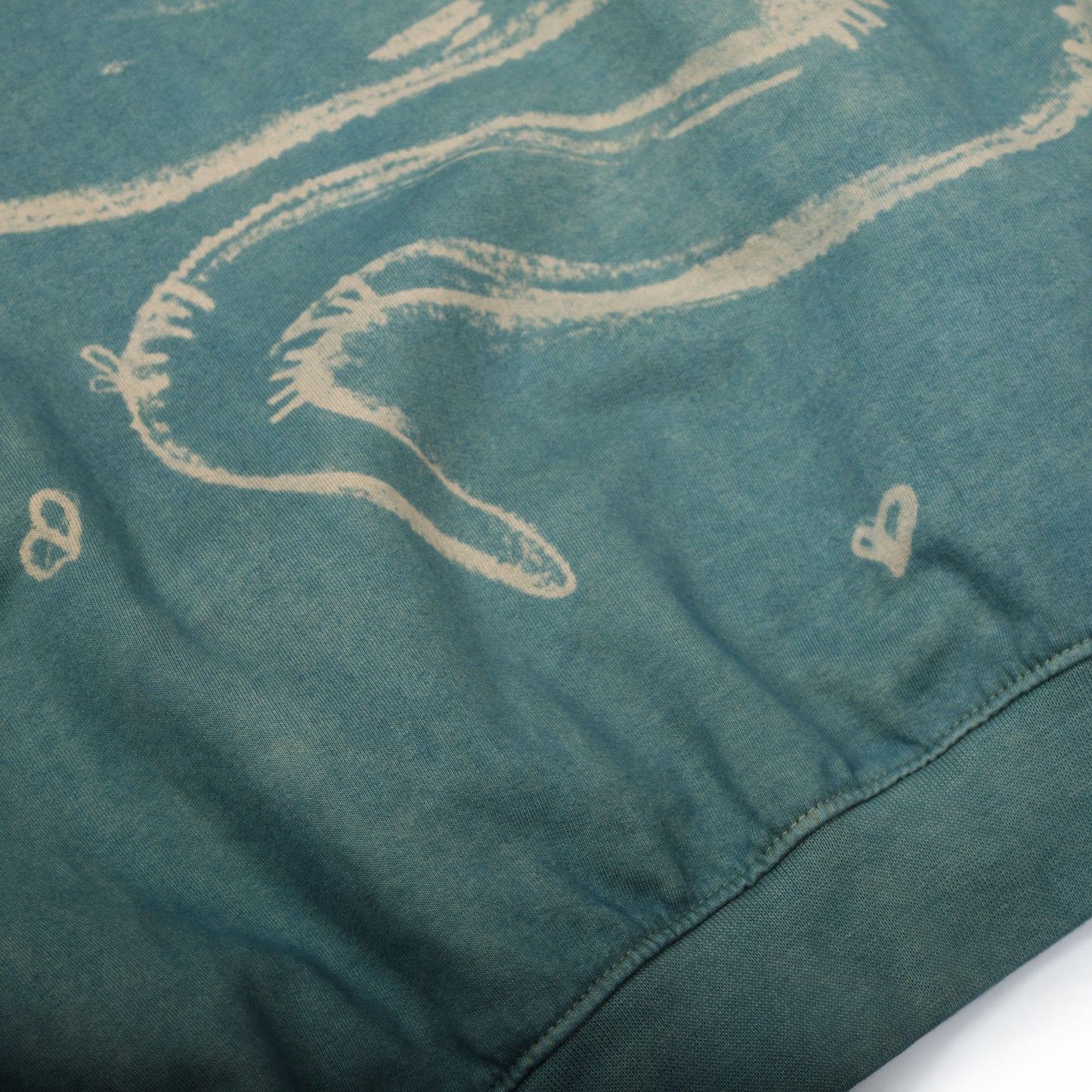oversized organic cotton crew neck in forest green