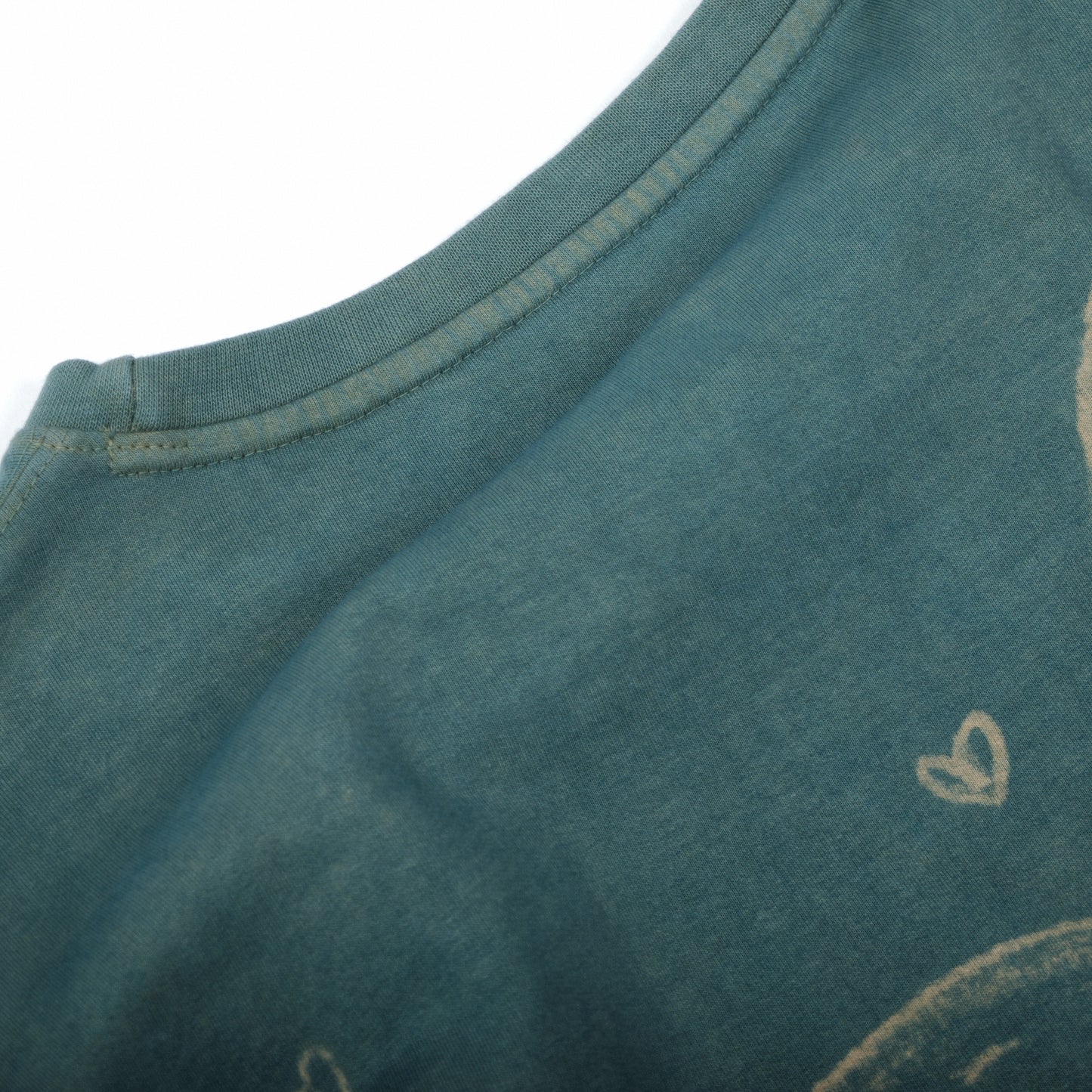 oversized organic cotton crew neck in forest green