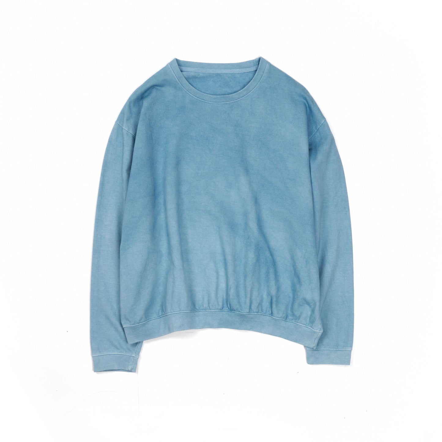 oversized organic cotton crew neck in light indigo