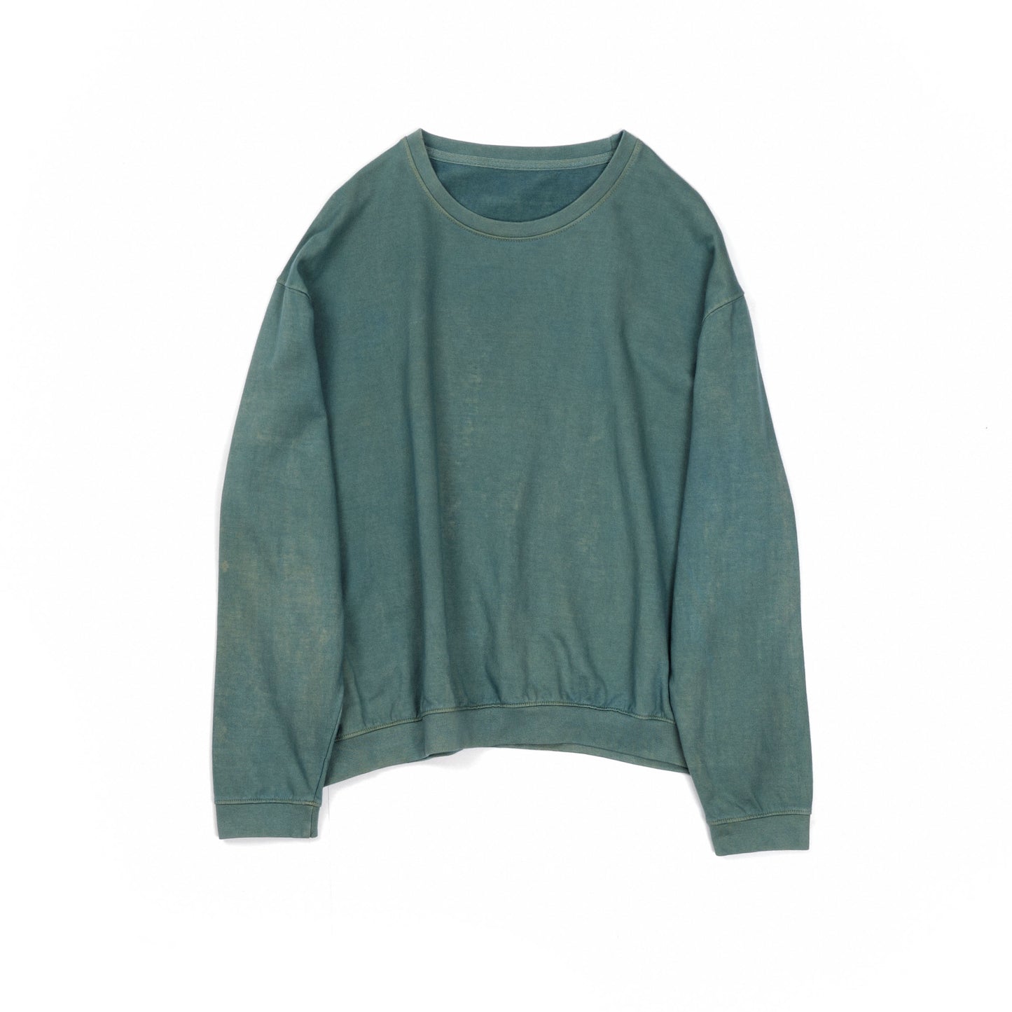 oversized organic cotton crew neck in forest green