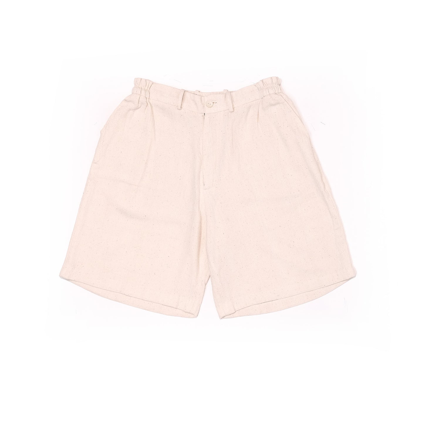 plain unisex shorts in ecru