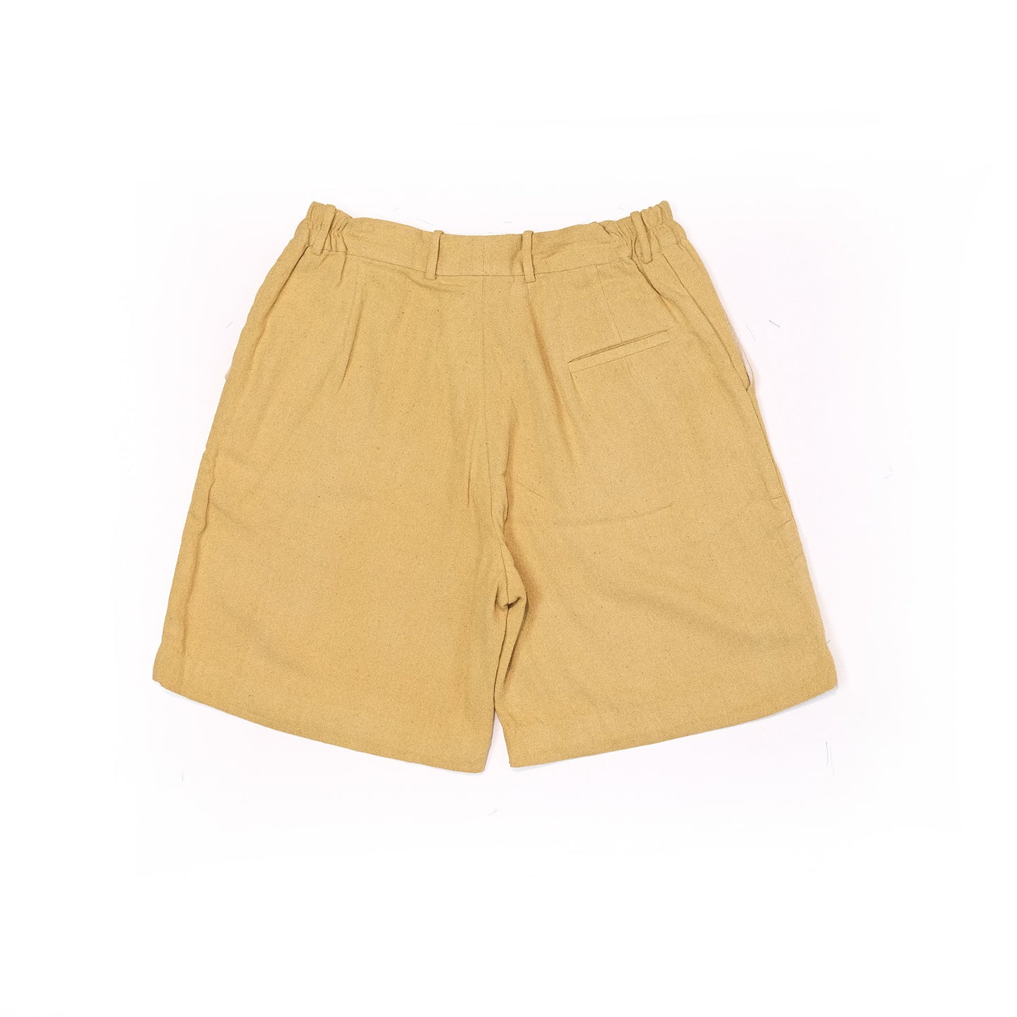 plain unisex shorts in lemon yellow