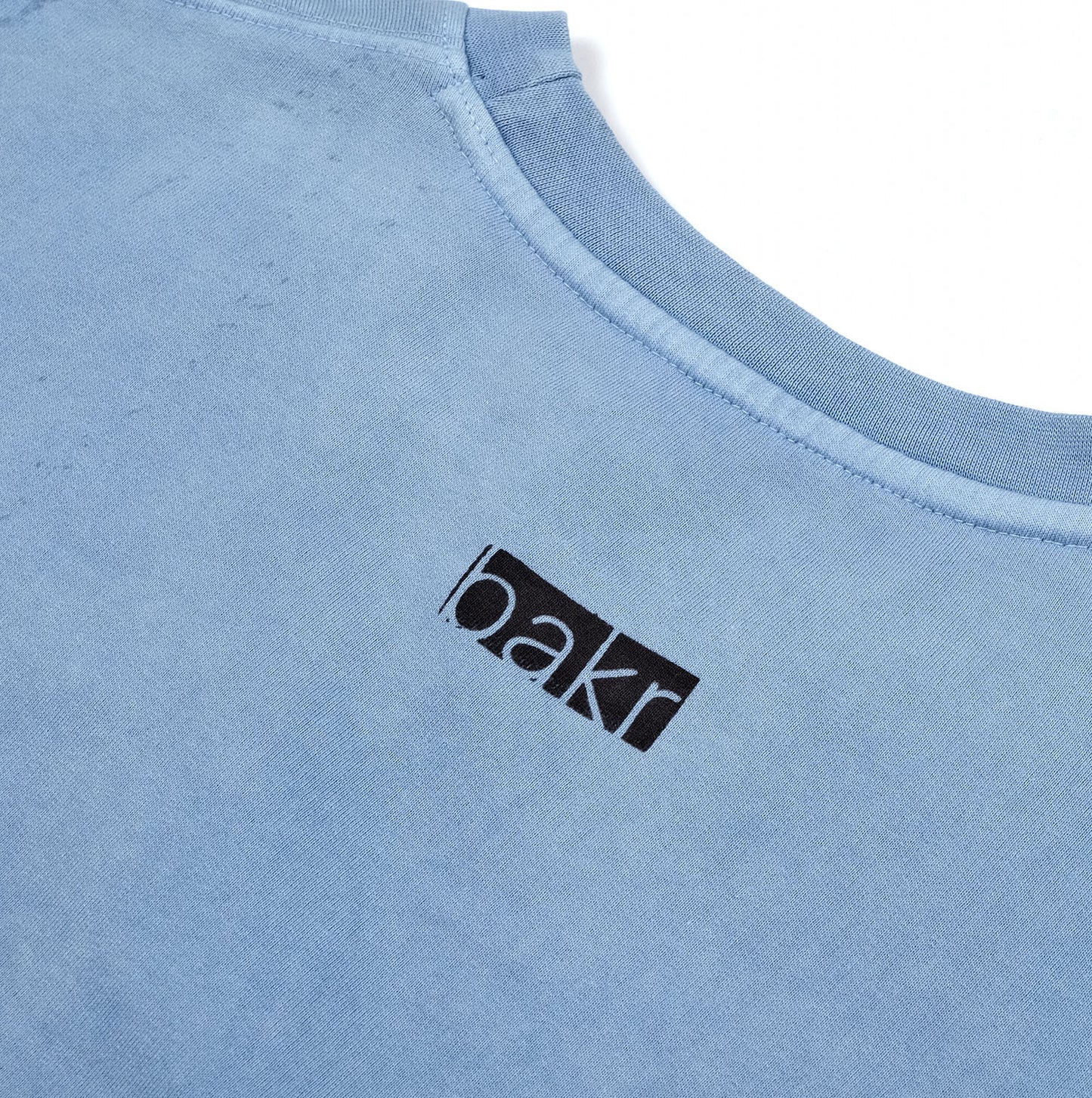 oversized printed organic cotton crew neck in Light Indigo