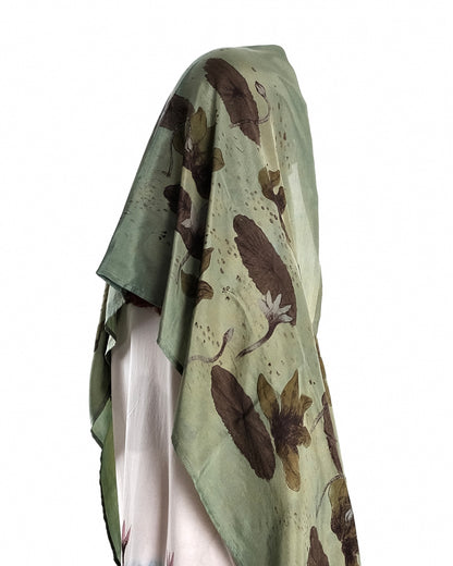 Silk Stole In “Lily pond”