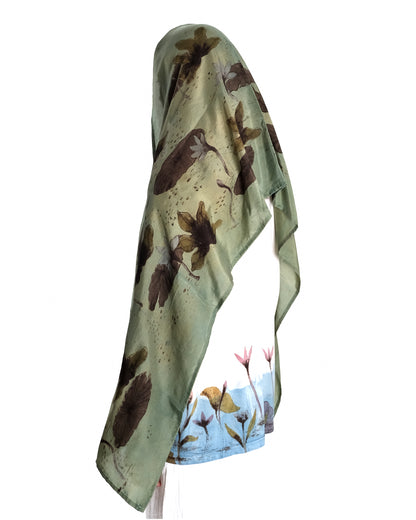 Silk Stole In “Lily pond”