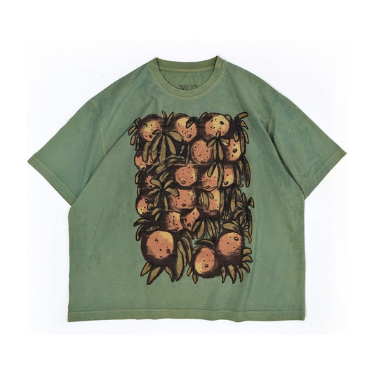 Citrus – Naturally Dyed Oversized T-Shirt in Forest Green | Bakr