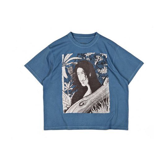 champa poo – Naturally Dyed Oversized T-Shirt in Midnight Moon | Bakr