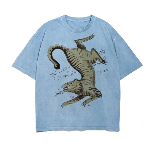 Imprint – Naturally Dyed Oversized T-Shirt in ice indigo | Bakr