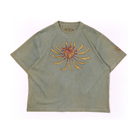 Wild flower – Naturally Dyed Oversized T-Shirt, Organic Cotton | Bakr