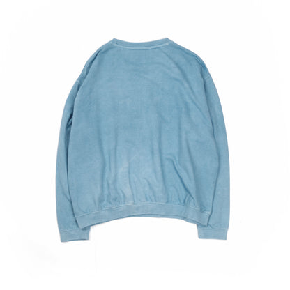 oversized organic cotton crew neck in light indigo