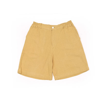 plain unisex shorts in lemon yellow