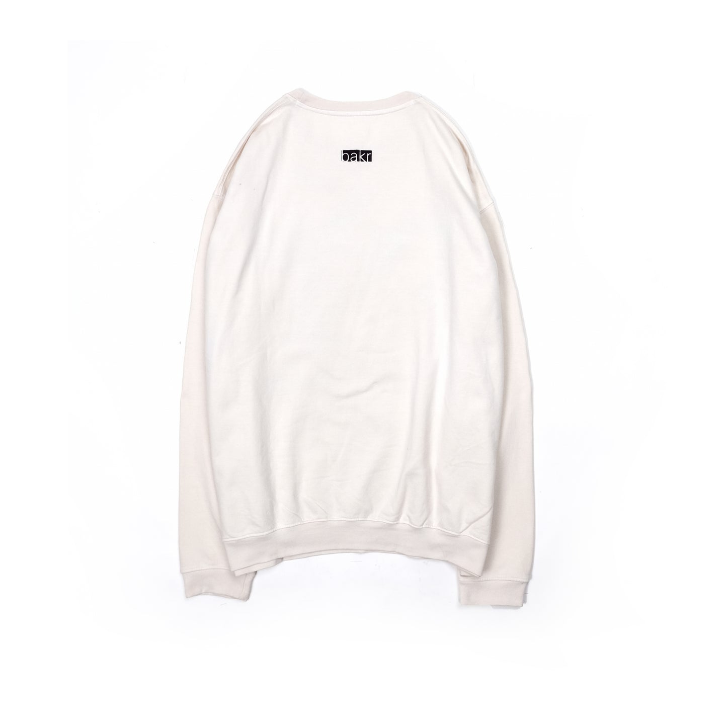 oversized printed organic cotton crew neck in Ecru