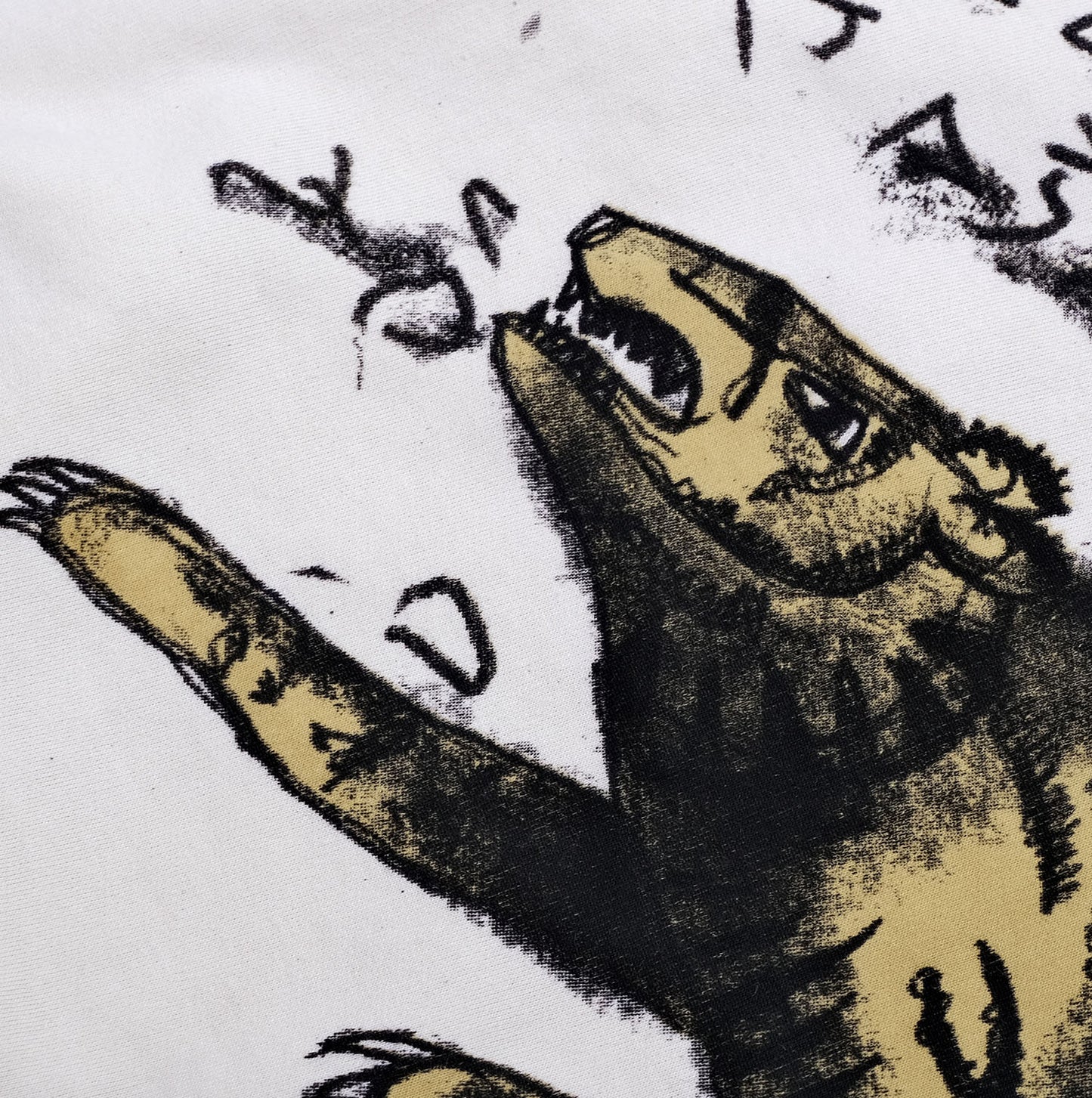 oversized printed organic cotton crew neck in Ecru