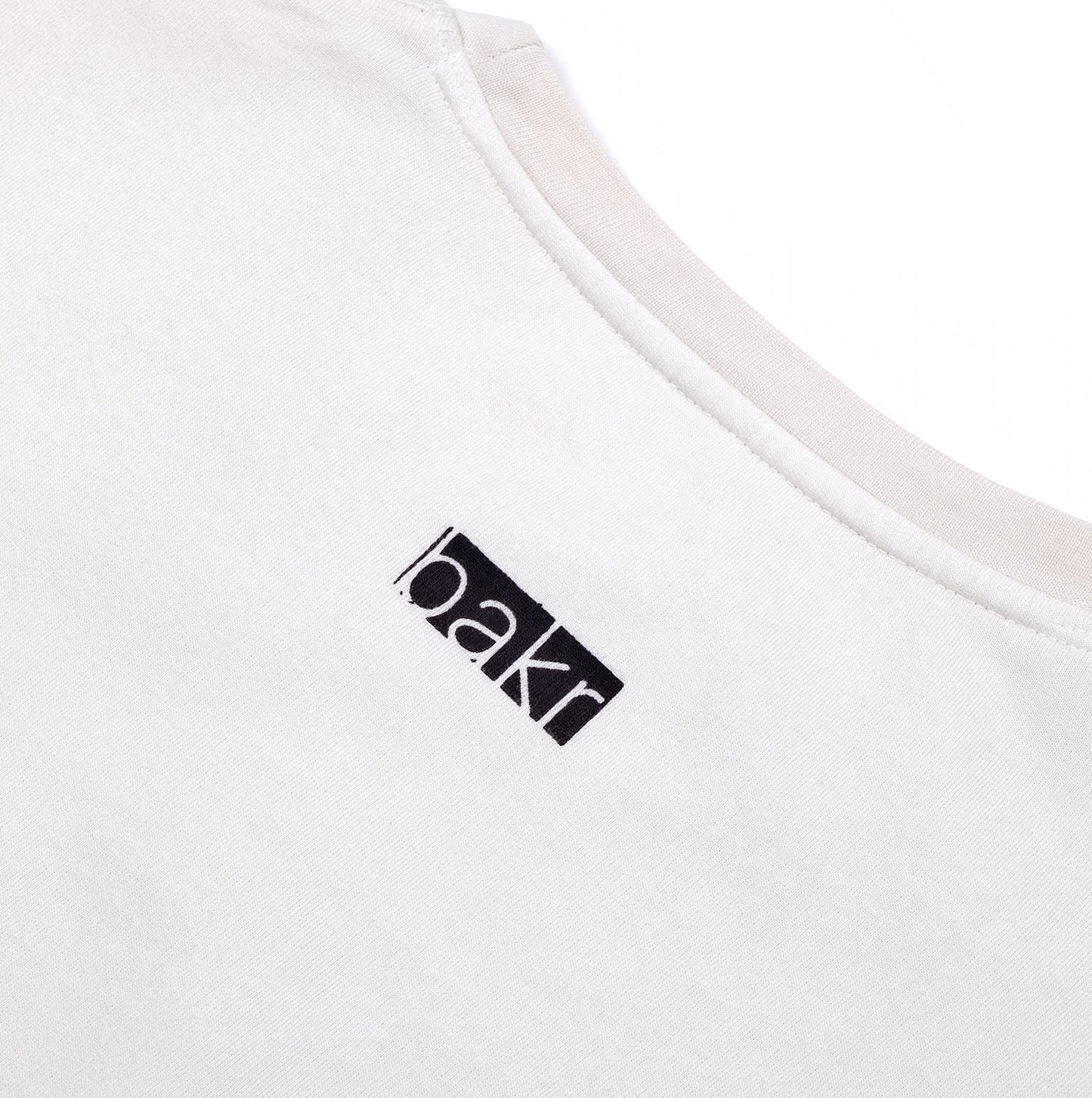 oversized printed organic cotton crew neck in Ecru