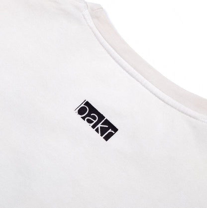 oversized printed organic cotton crew neck in Ecru