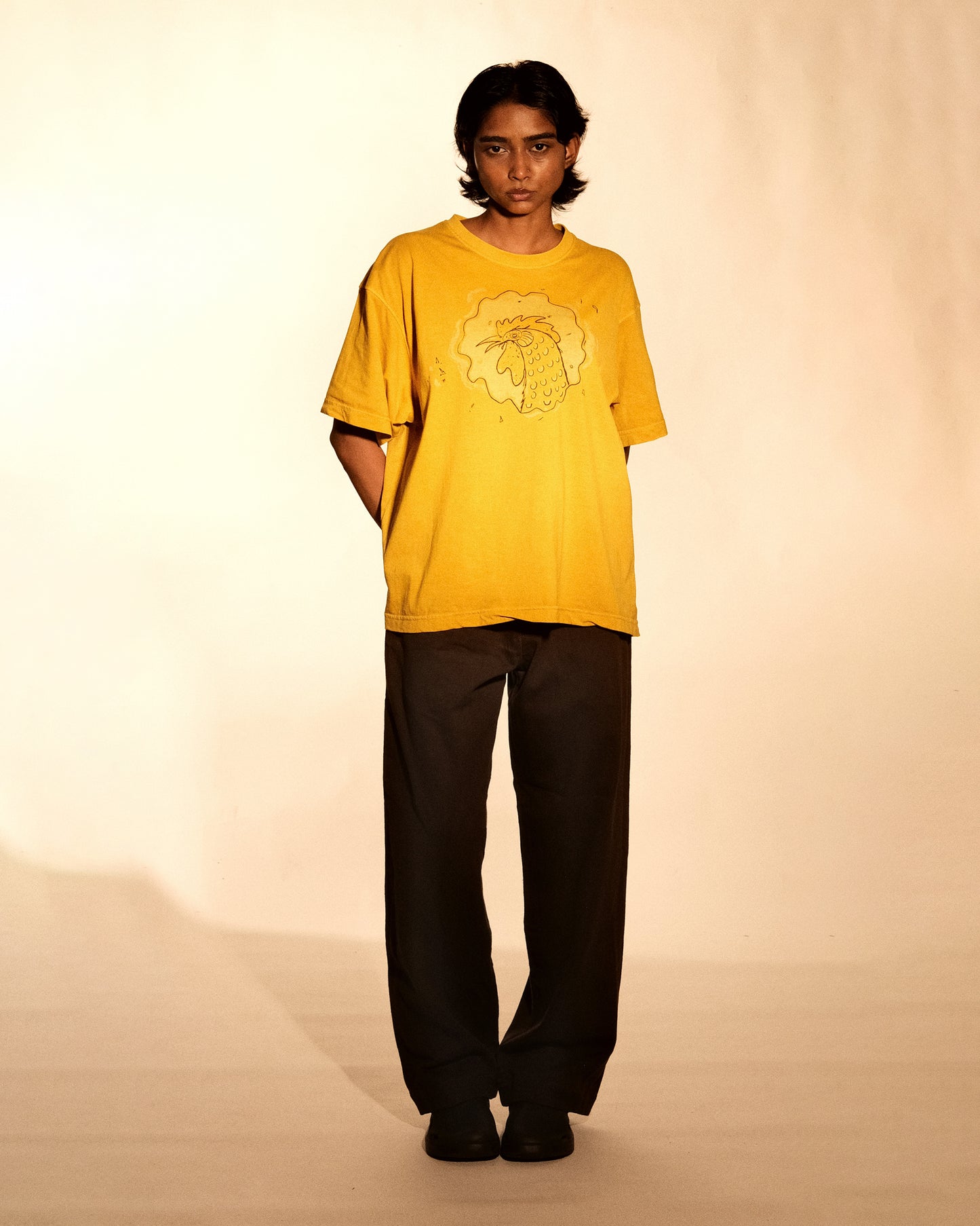 Rooster in Mustard Yellow